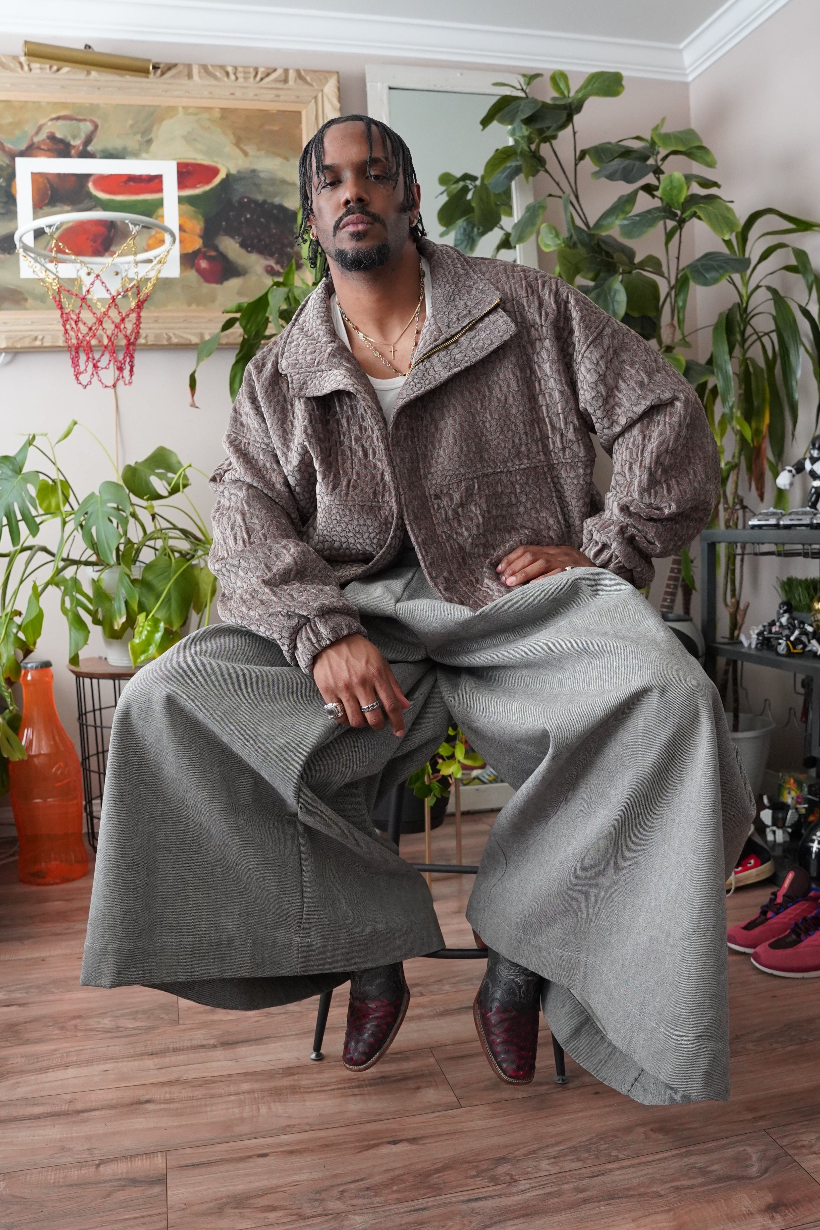 Zevelyn Jean Khadijah Wide Leg Pant KHADIJAH WIDE LEG PANT Black Mist Denim