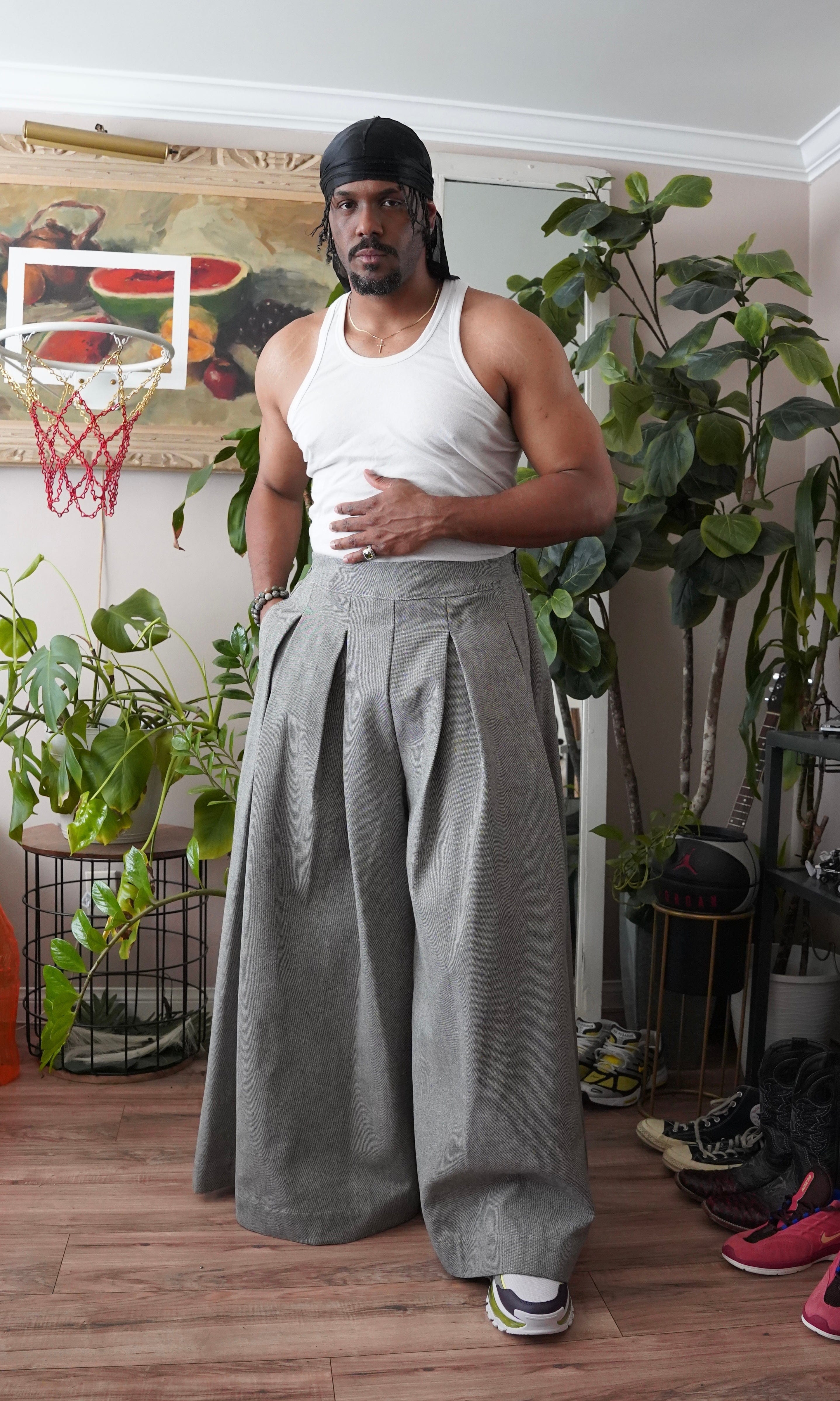 Zevelyn Jean Khadijah Wide Leg Pant KHADIJAH WIDE LEG PANT Black Mist Denim