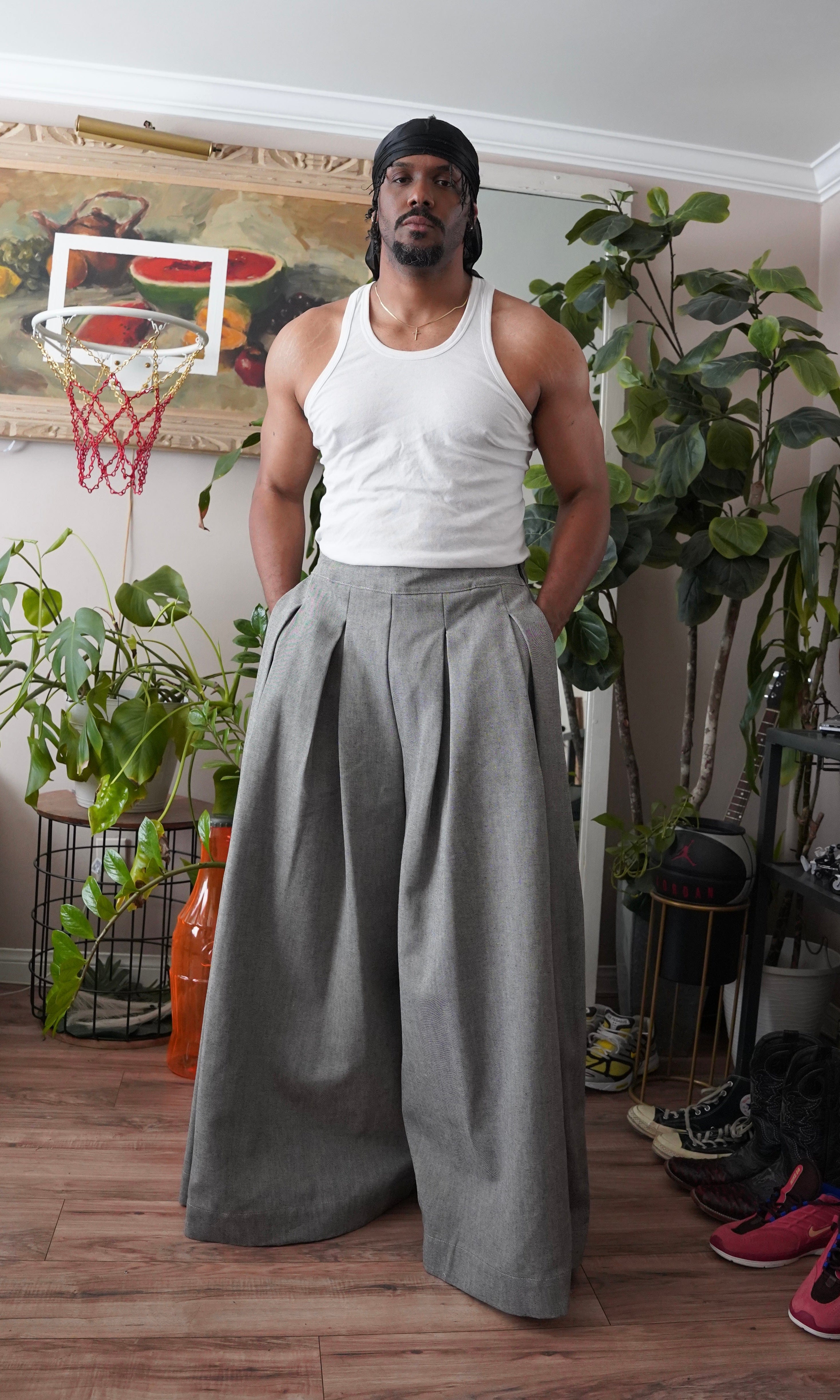 Zevelyn Jean Khadijah Wide Leg Pant KHADIJAH WIDE LEG PANT Black Mist Denim