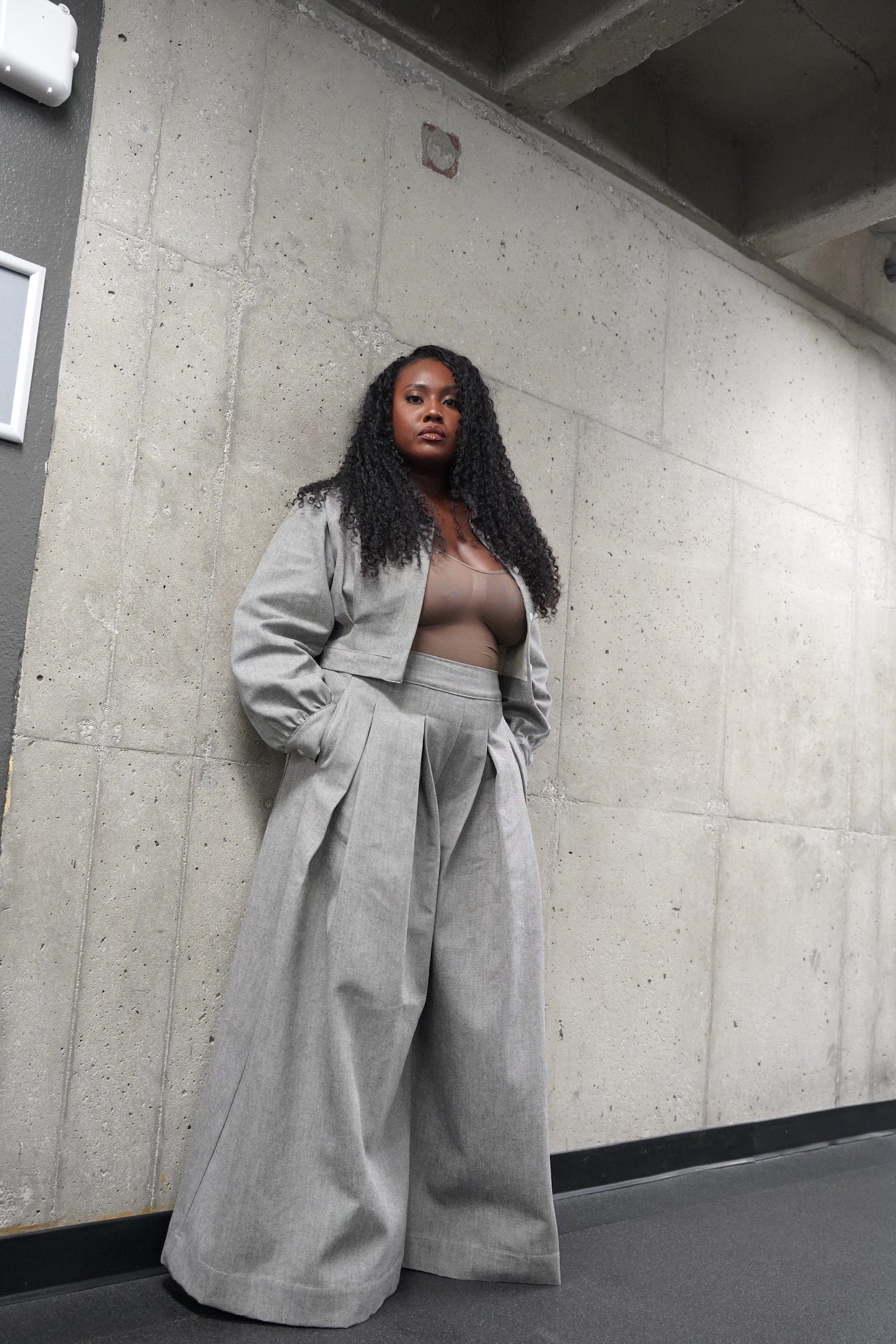 Zevelyn Jean Khadijah Wide Leg Pant KHADIJAH WIDE LEG PANT Black Mist Denim