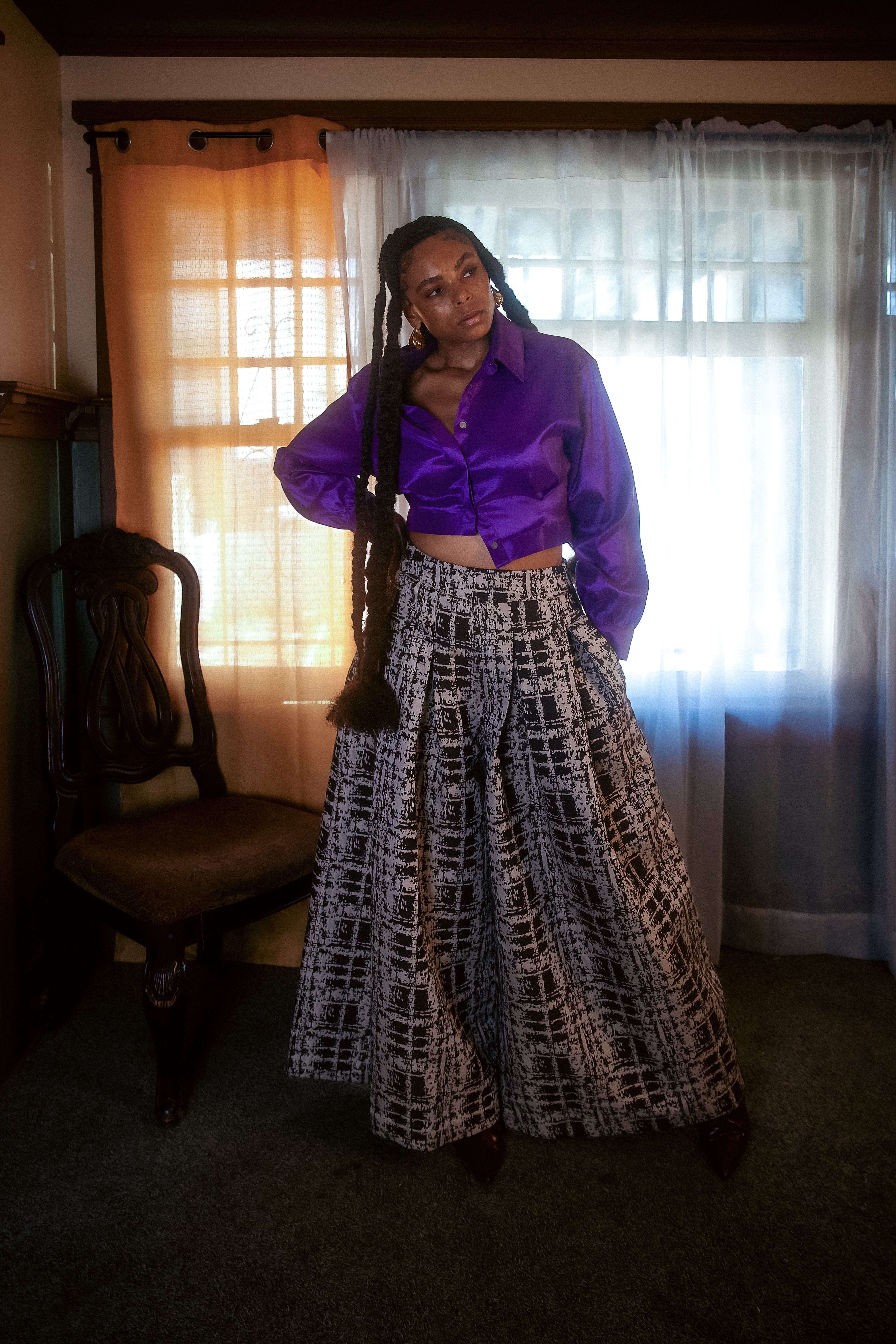 Zevelyn Jean Khadijah Wide Leg Pant KHADIJAH WIDE LEG PANT Cacao Wafer