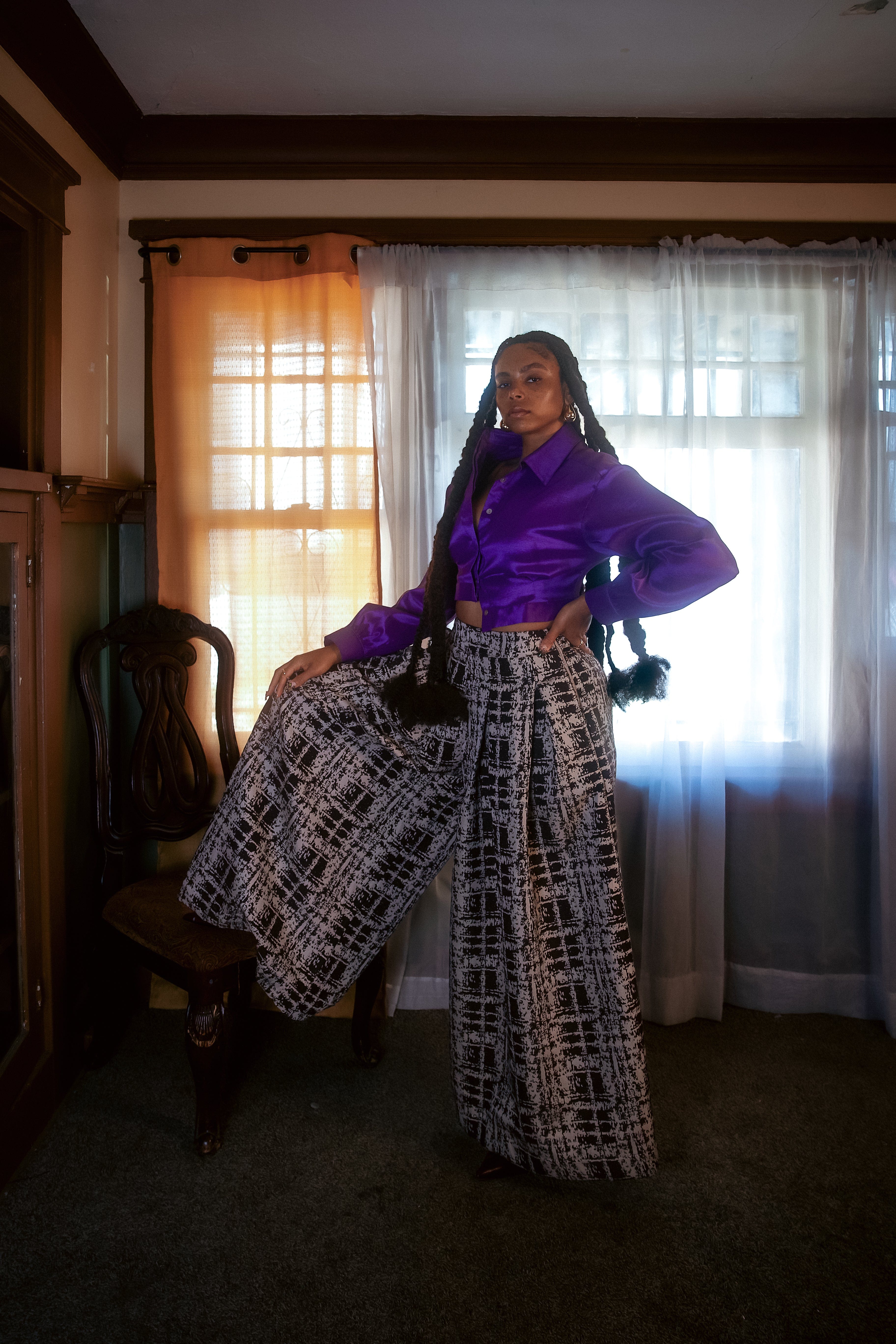 Zevelyn Jean Khadijah Wide Leg Pant KHADIJAH WIDE LEG PANT Cacao Wafer