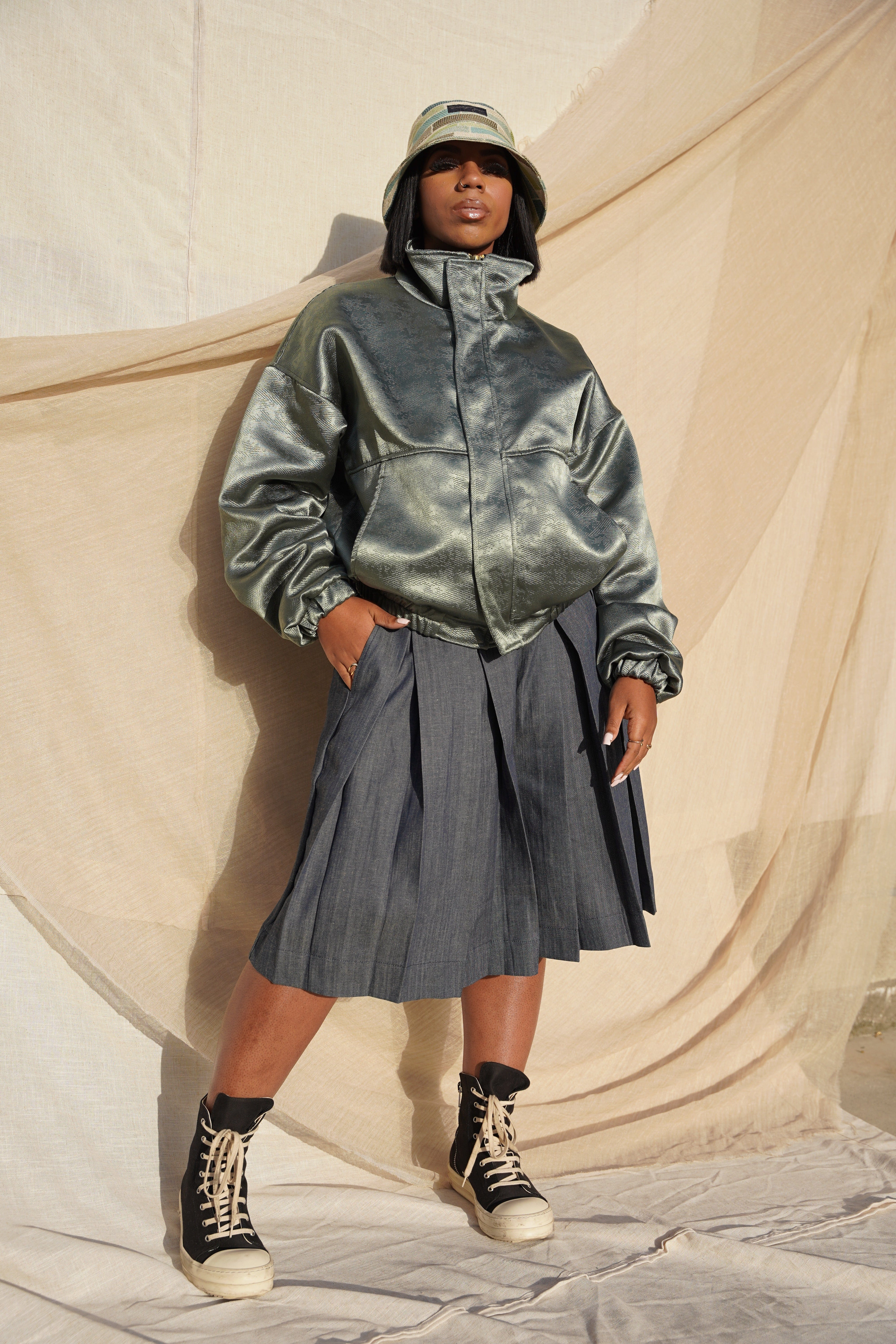 【美品】ENFOLD TWO-WAY SHORT-BLOUSON 38 TNF X CB Fiona Short Mountain Jacket – La Garçonne