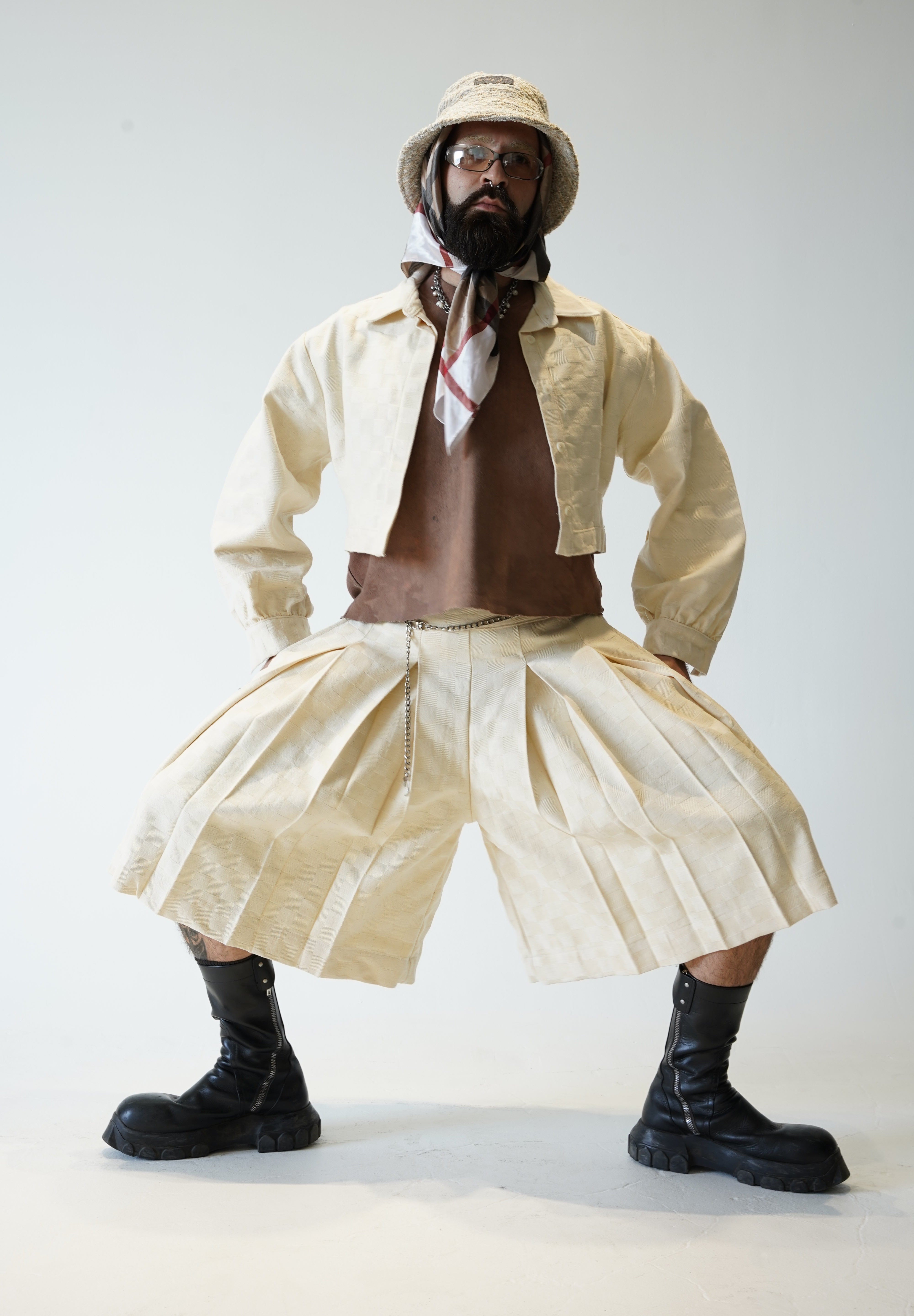 Zevelyn Jean Koda Shorts KODA SHORTS Cream Denim