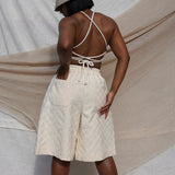 Zevelyn Jean Koda Shorts KODA SHORTS Cream Denim