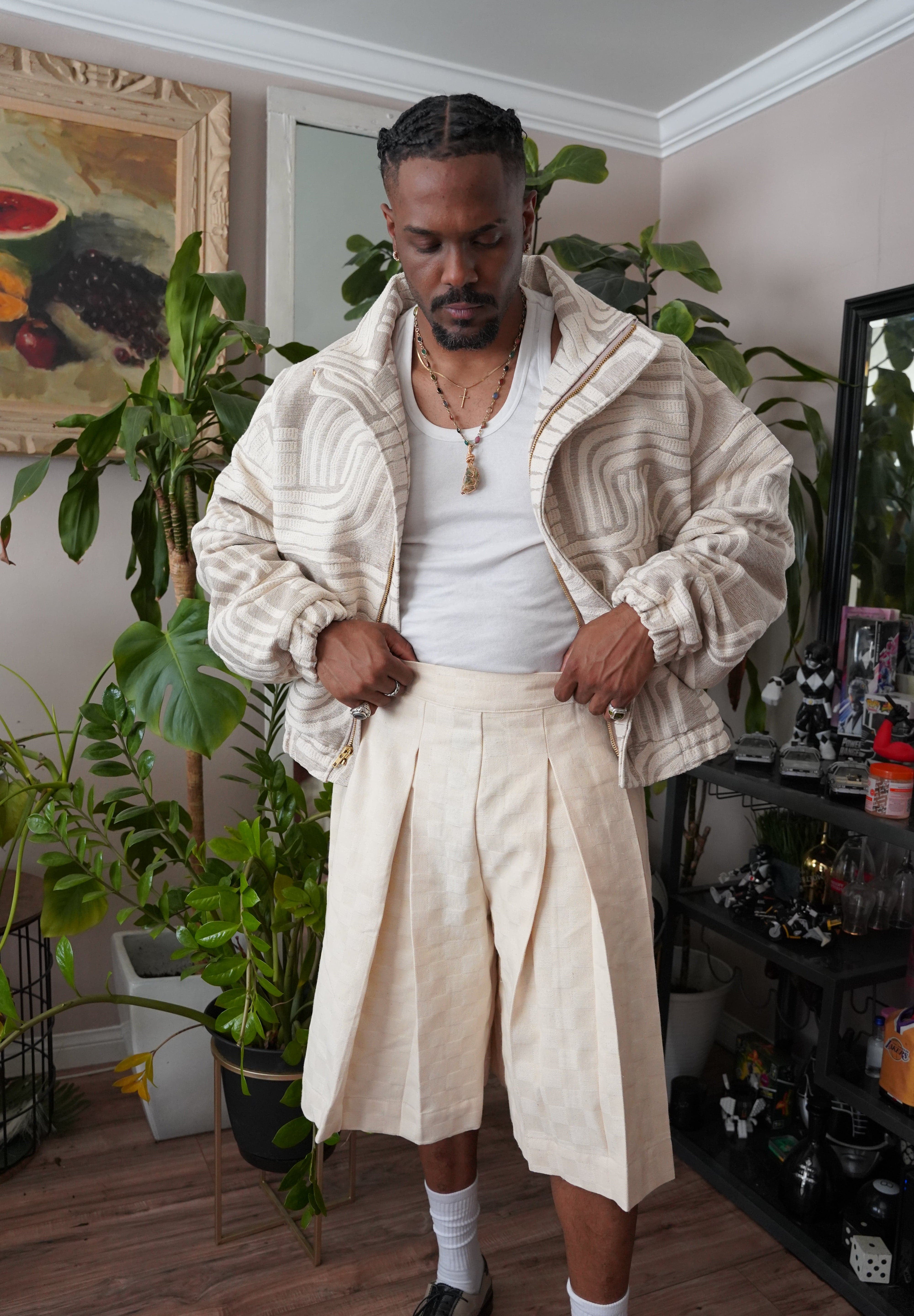 Zevelyn Jean Koda Shorts KODA SHORTS Cream Denim