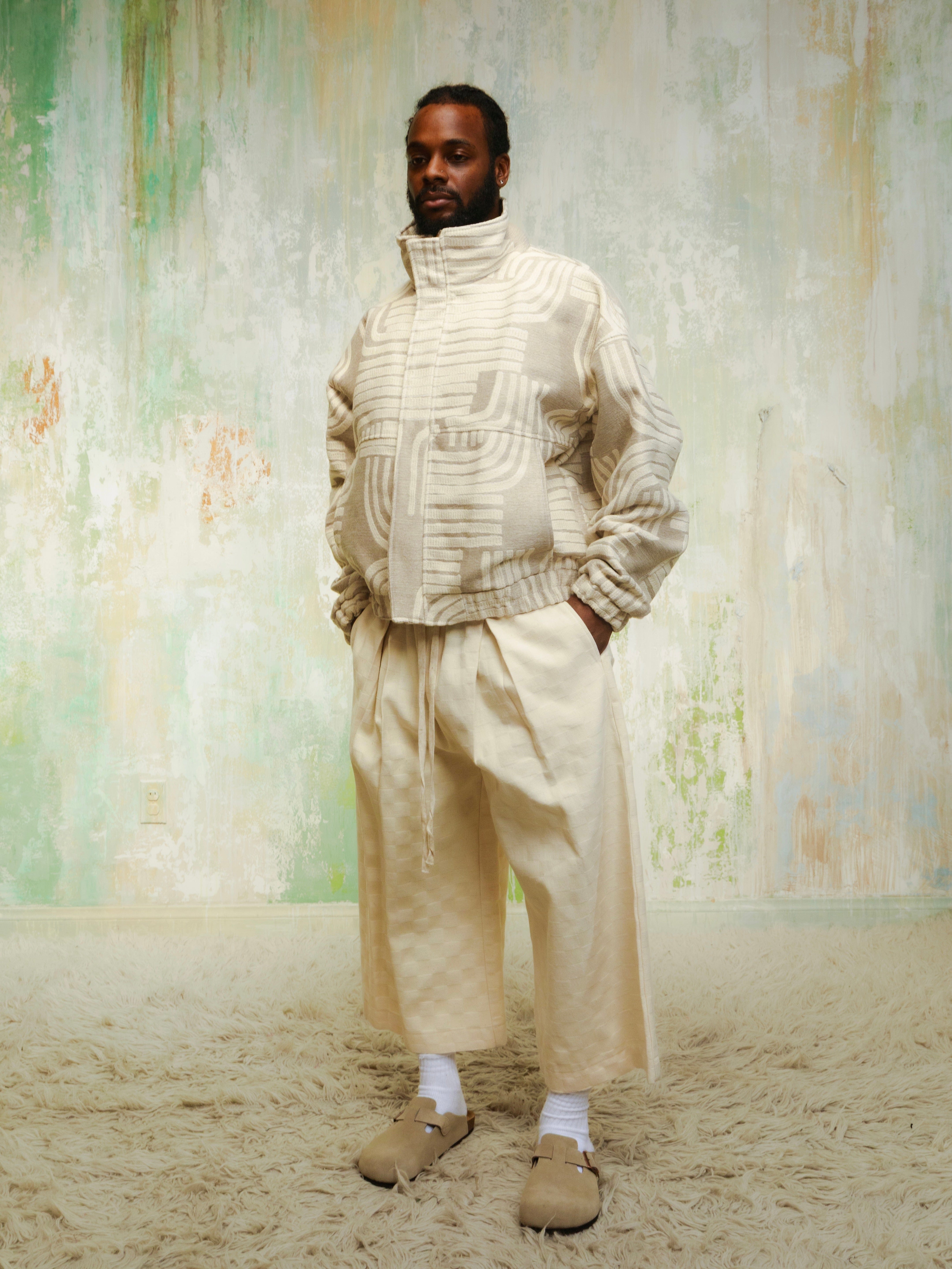 Zevelyn Jean Zane Bomber Jacket ZANE BOMBER Warm Ivory