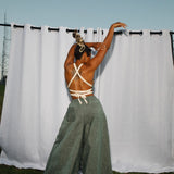 KHADIJAH WIDE LEG PANT Fern