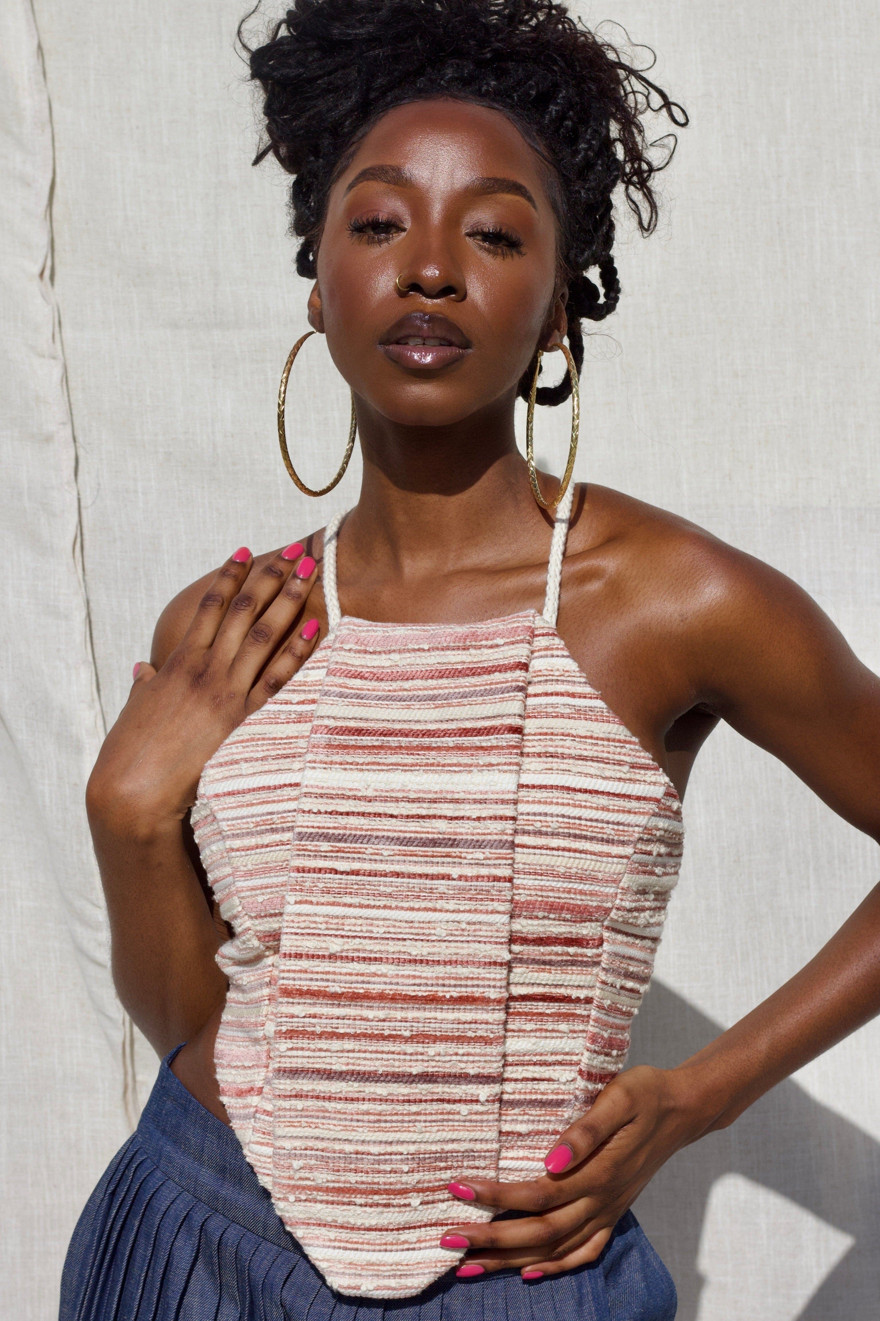 Zevelyn Jean Deonn Halter Top Deonn Halter Top Rosewood