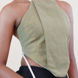 Zevelyn Jean Deonn Halter Top Deonn Halter Top Soft Olive