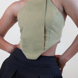 Zevelyn Jean Deonn Halter Top Deonn Halter Top Soft Olive