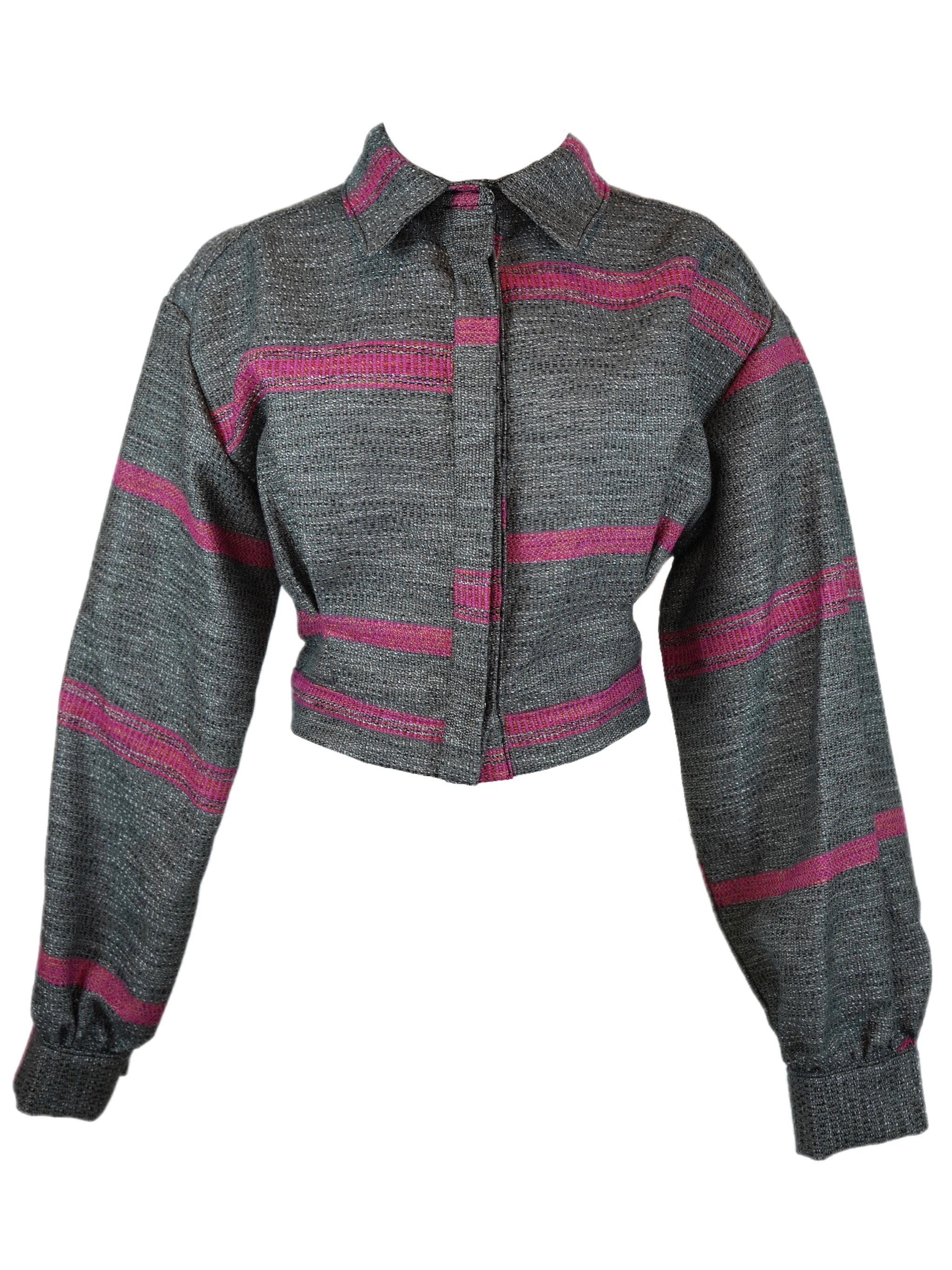 Zevelyn Jean Emerson Cropped Jacket Emerson Cropped Jacket Black & Pink