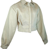 Zevelyn Jean Emerson Cropped Jacket Emerson Cropped Jacket Bone Suede