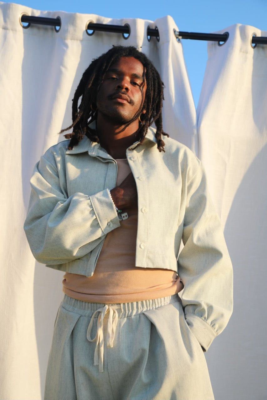 Zevelyn Jean Emerson Cropped Jacket Emerson Cropped Jacket Grey Denim