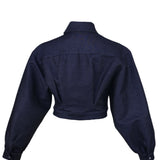 Zevelyn Jean Emerson Cropped Jacket Emerson Cropped Jacket Midnight Blue Denim