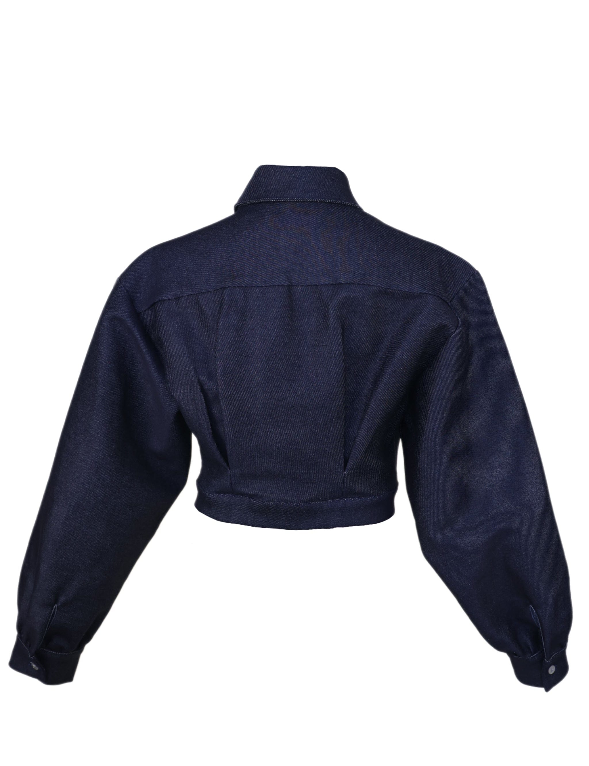 Zevelyn Jean Emerson Cropped Jacket Emerson Cropped Jacket Midnight Blue Denim