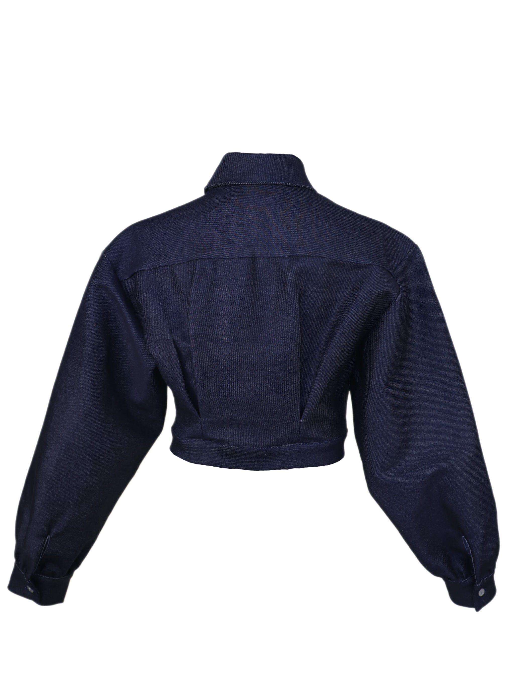 Zevelyn Jean Emerson Cropped Jacket Emerson Cropped Jacket Midnight Blue Denim