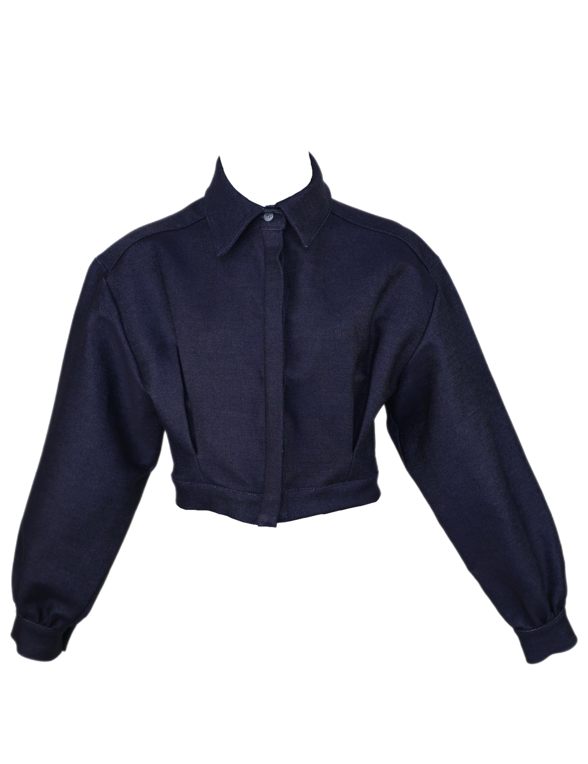 Zevelyn Jean Emerson Cropped Jacket Emerson Cropped Jacket Midnight Blue Denim