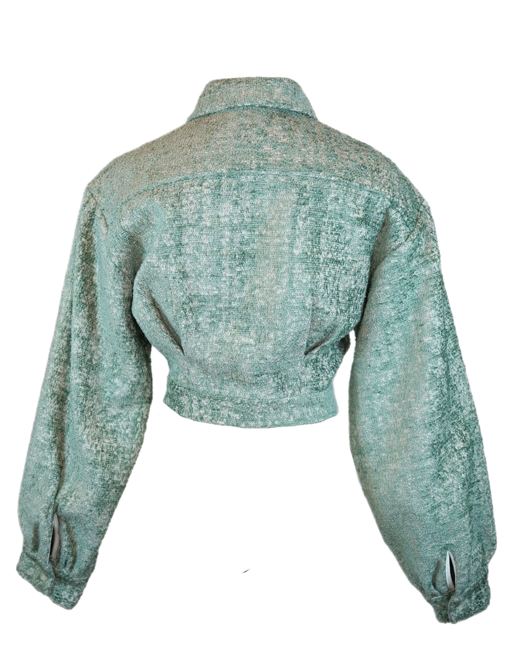 Zevelyn Jean Emerson Cropped Jacket Emerson Cropped Jacket Mint Green