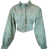 Zevelyn Jean Emerson Cropped Jacket Emerson Cropped Jacket Mint Green