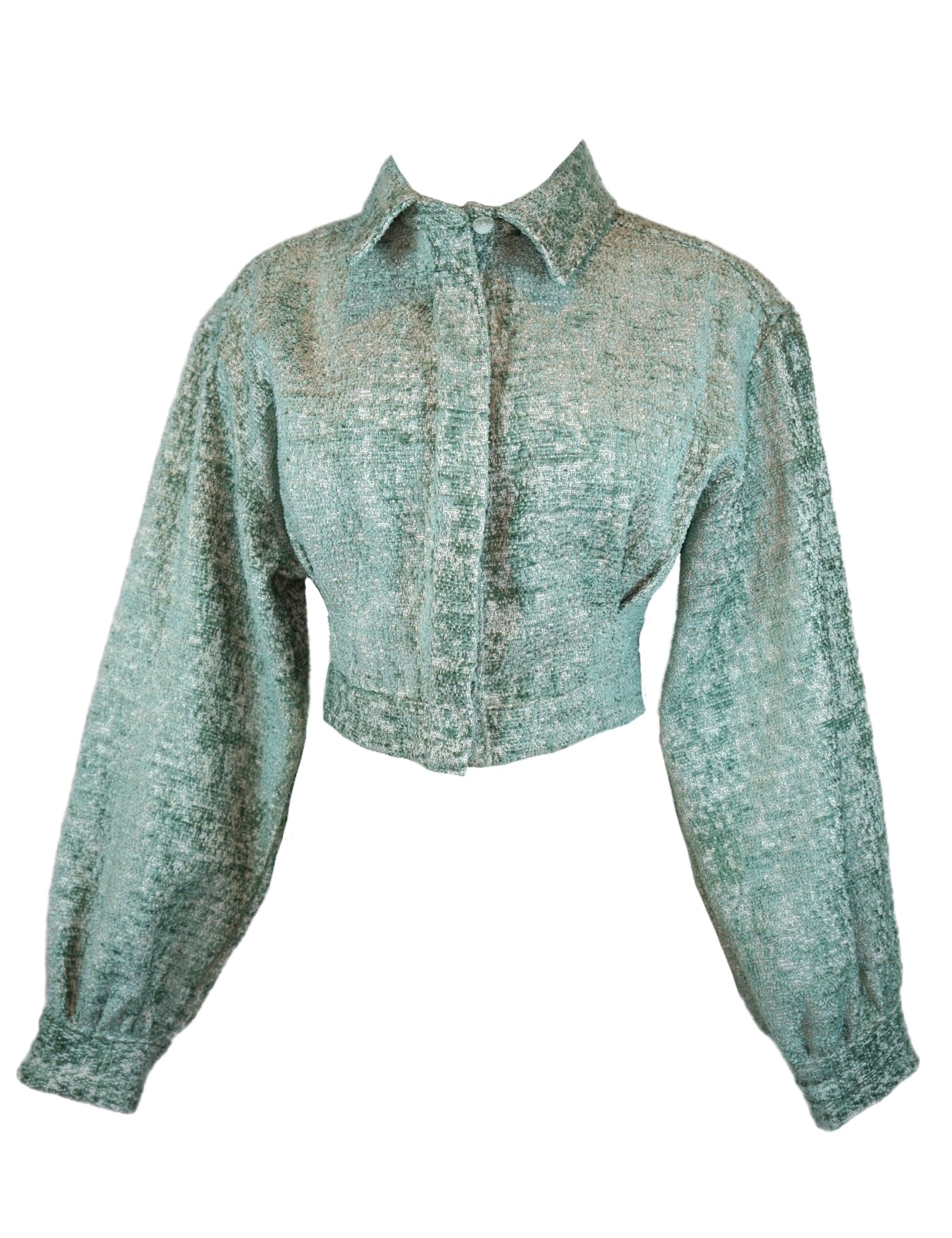 Zevelyn Jean Emerson Cropped Jacket Emerson Cropped Jacket Mint Green