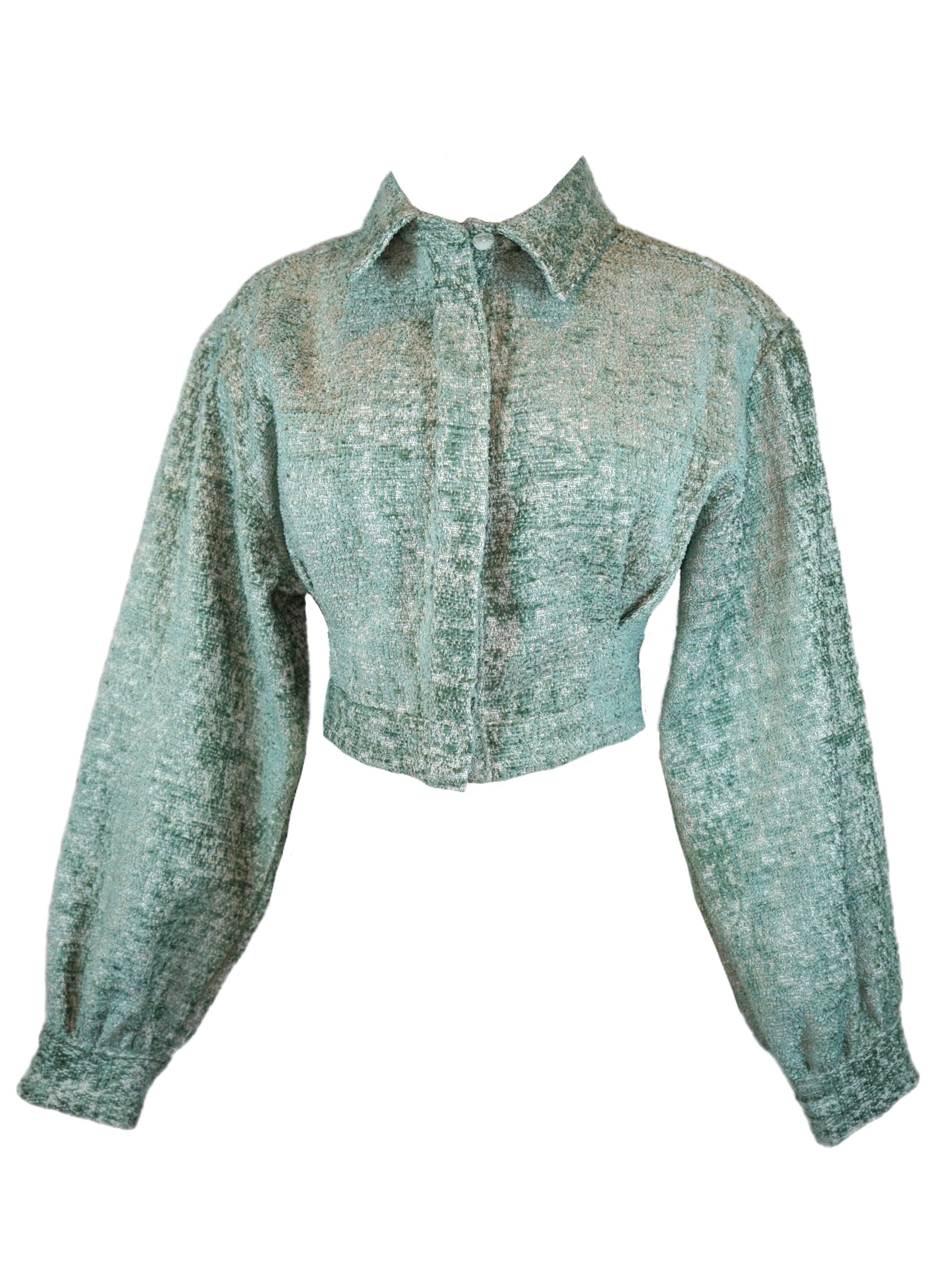 Zevelyn Jean Emerson Cropped Jacket Emerson Cropped Jacket Mint Green