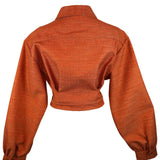 Zevelyn Jean Emerson Cropped Jacket Emerson Cropped Jacket Orange