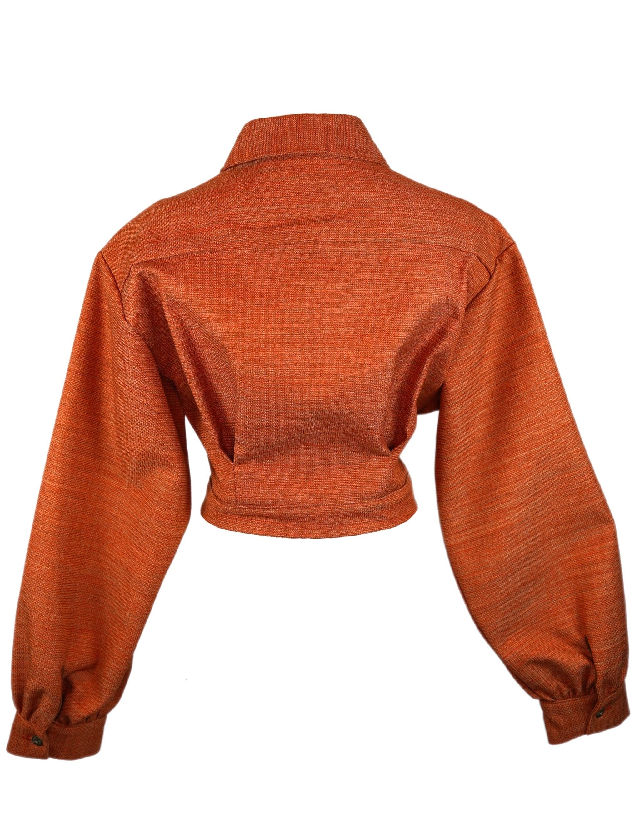 Zevelyn Jean Emerson Cropped Jacket Emerson Cropped Jacket Orange