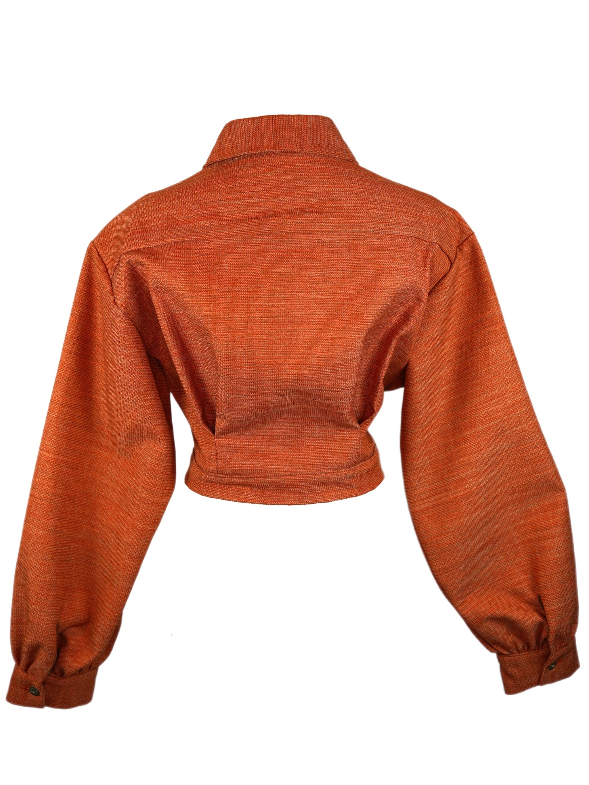 Zevelyn Jean Emerson Cropped Jacket Emerson Cropped Jacket Orange