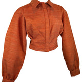 Zevelyn Jean Emerson Cropped Jacket Emerson Cropped Jacket Orange