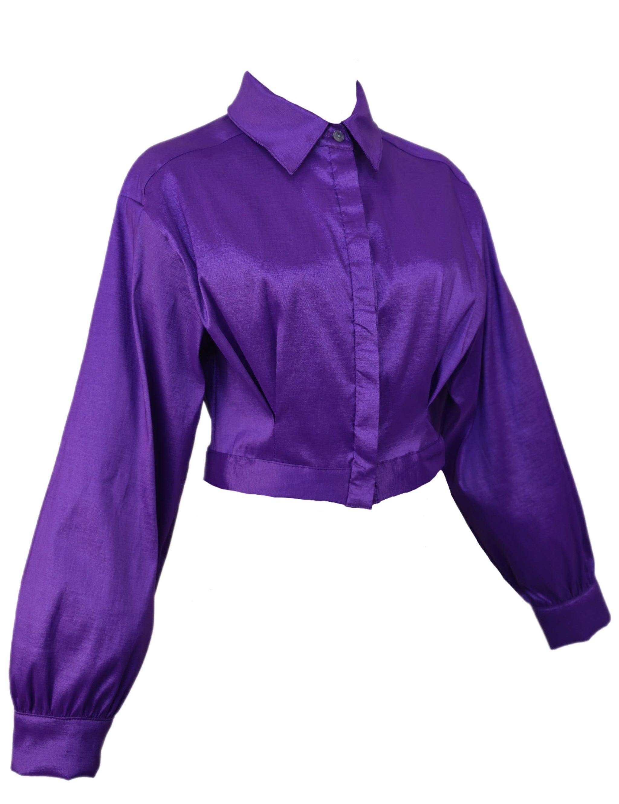 Zevelyn Jean Emerson Cropped Jacket Emerson Cropped Jacket Purple