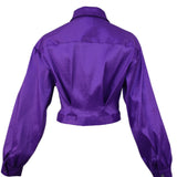 Zevelyn Jean Emerson Cropped Jacket Emerson Cropped Jacket Purple