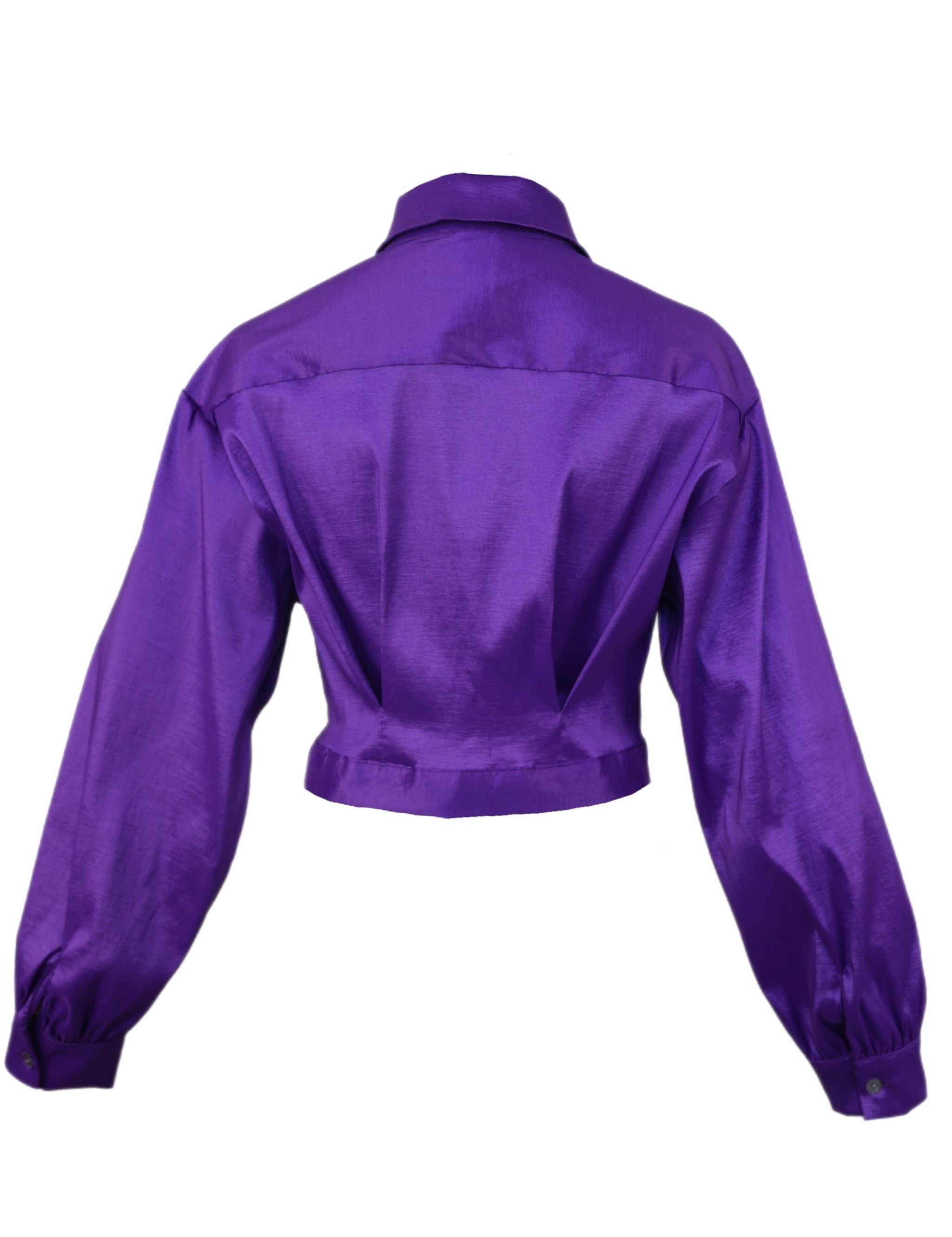 Zevelyn Jean Emerson Cropped Jacket Emerson Cropped Jacket Purple