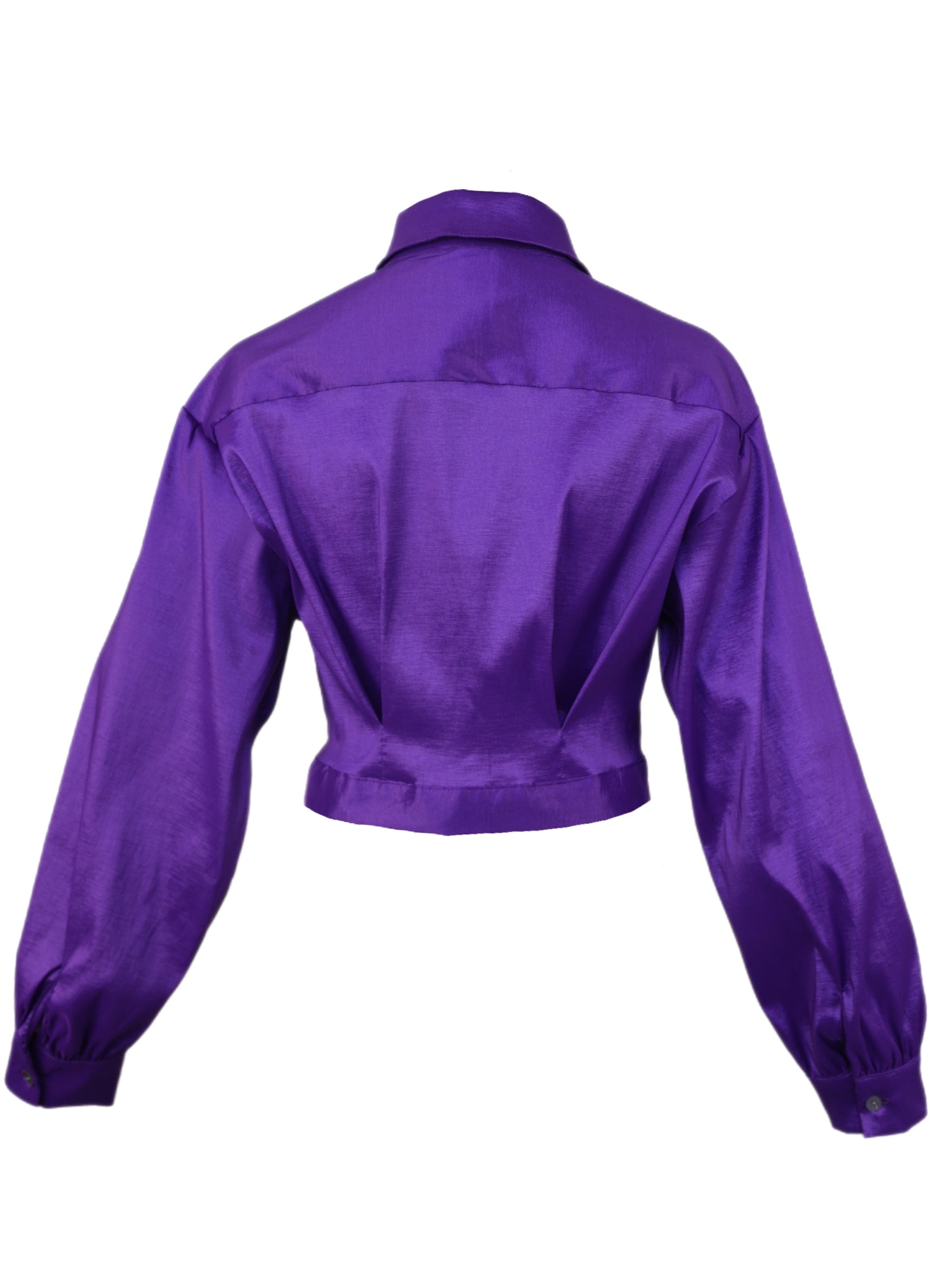 Zevelyn Jean Emerson Cropped Jacket Emerson Cropped Jacket Purple