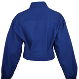 Zevelyn Jean Emerson Cropped Jacket Emerson Cropped Jacket Sapphire Blue