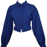 Zevelyn Jean Emerson Cropped Jacket Emerson Cropped Jacket Sapphire Blue