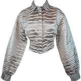 Zevelyn Jean Emerson Cropped Jacket Emerson Cropped Jacket Silver