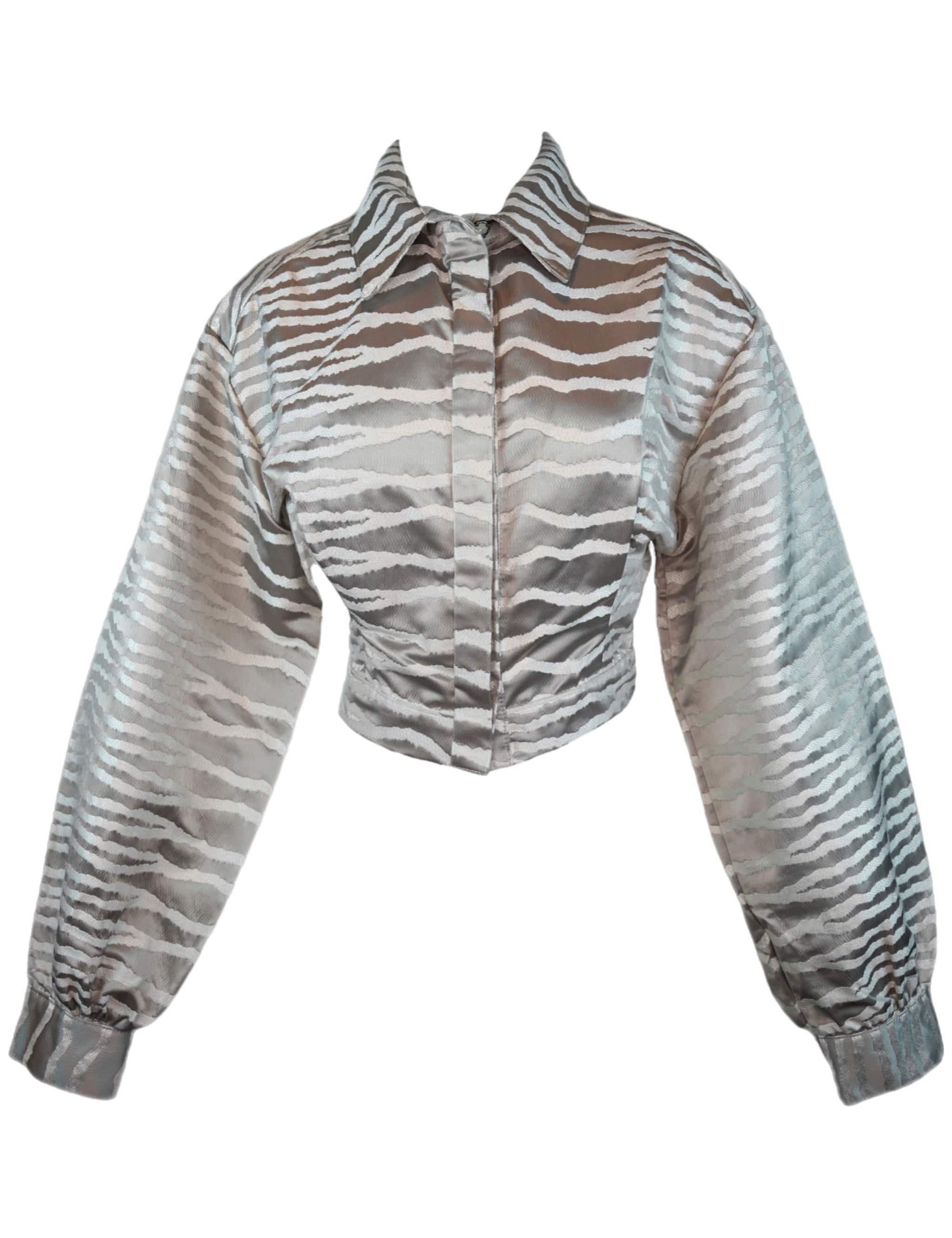 Zevelyn Jean Emerson Cropped Jacket Emerson Cropped Jacket Silver