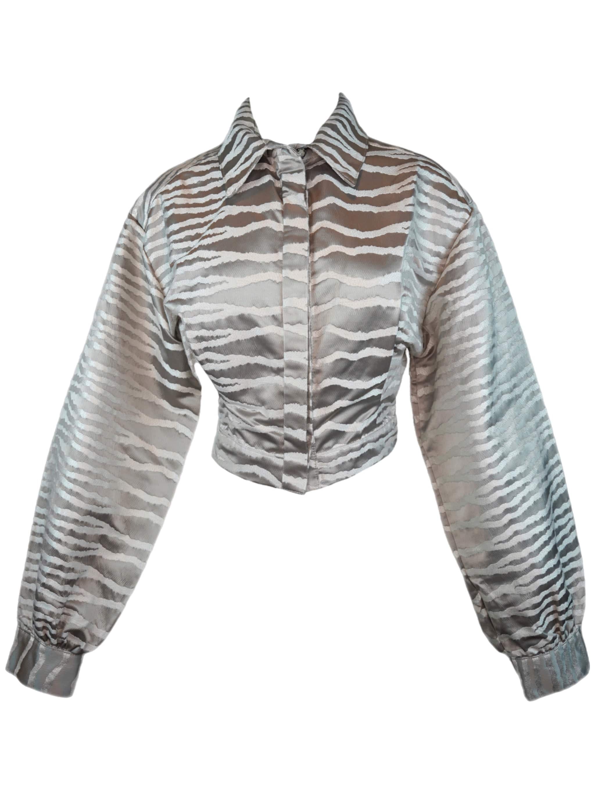 Zevelyn Jean Emerson Cropped Jacket Emerson Cropped Jacket Silver