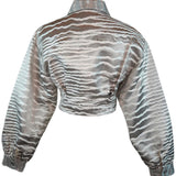 Zevelyn Jean Emerson Cropped Jacket Emerson Cropped Jacket Silver