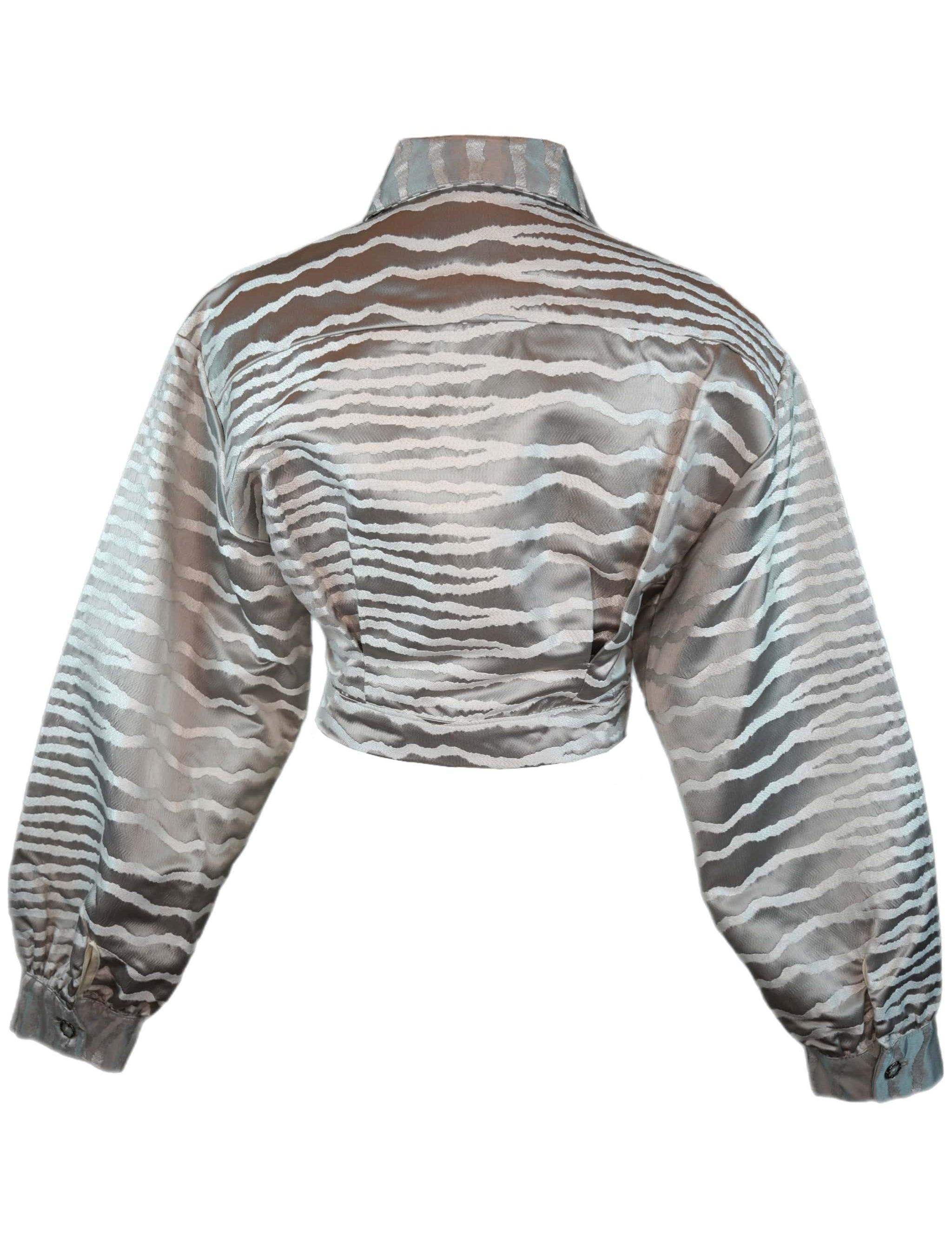 Zevelyn Jean Emerson Cropped Jacket Emerson Cropped Jacket Silver