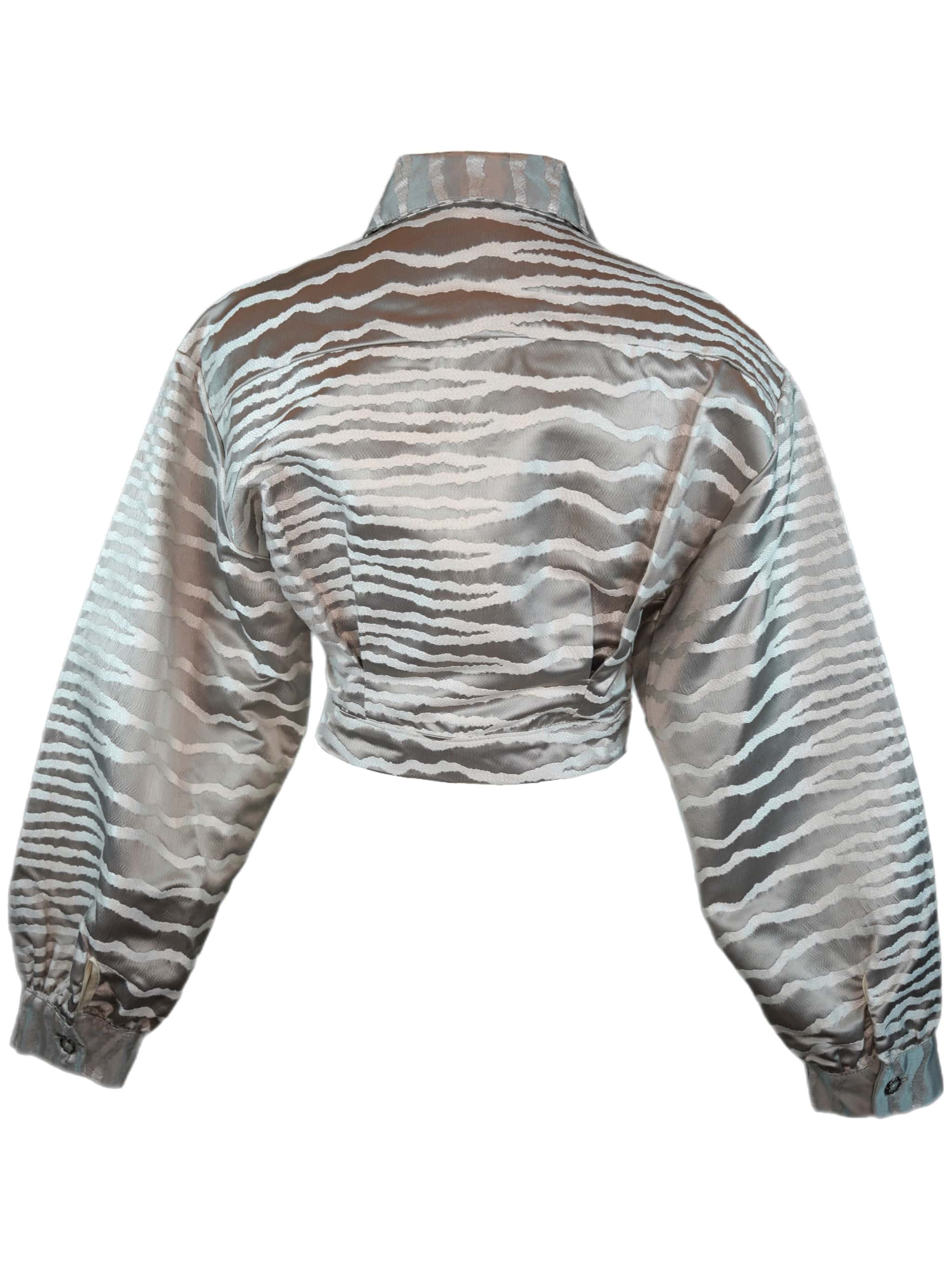 Zevelyn Jean Emerson Cropped Jacket Emerson Cropped Jacket Silver