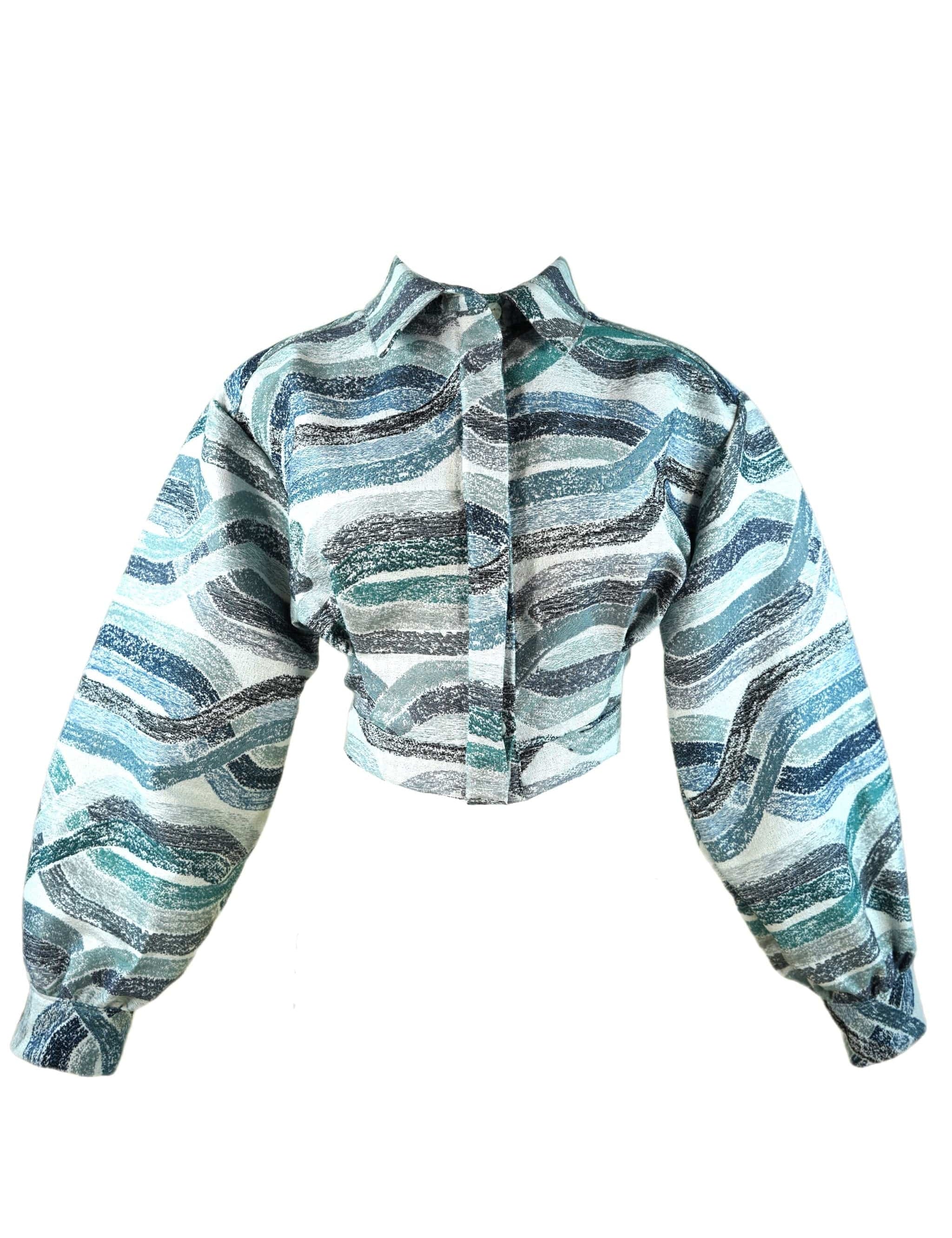 Zevelyn Jean Emerson Cropped Jacket Emerson Cropped Jacket Steel Blue