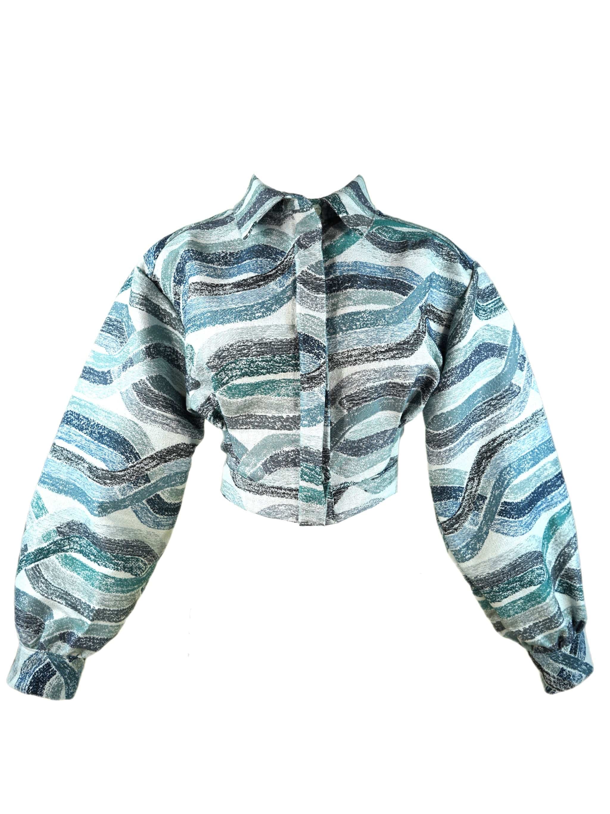 Zevelyn Jean Emerson Cropped Jacket Emerson Cropped Jacket Steel Blue