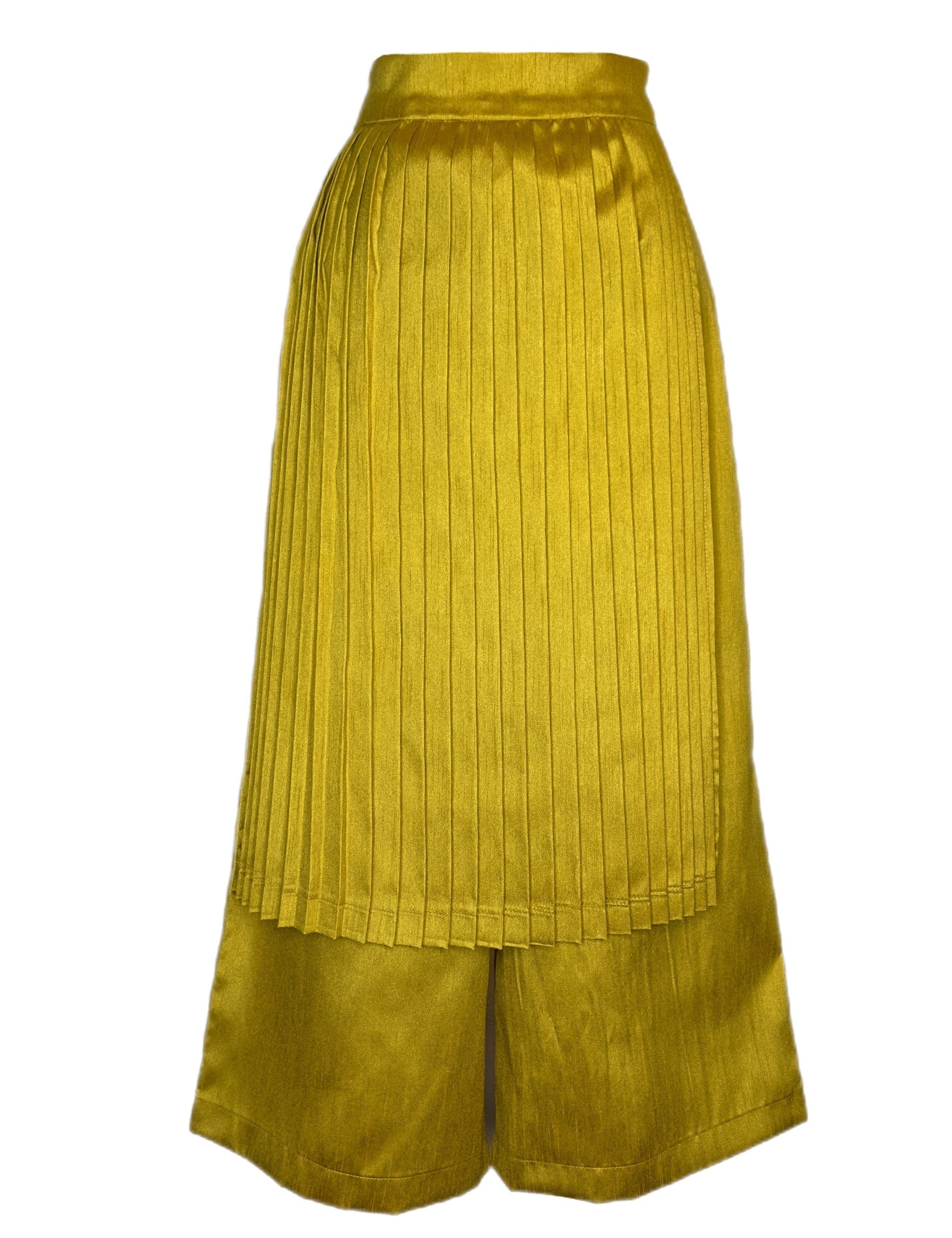 Zevelyn Jean Emerson Pleated Cropped Pant Emerson Pleated Cropped Pant Chartreuse