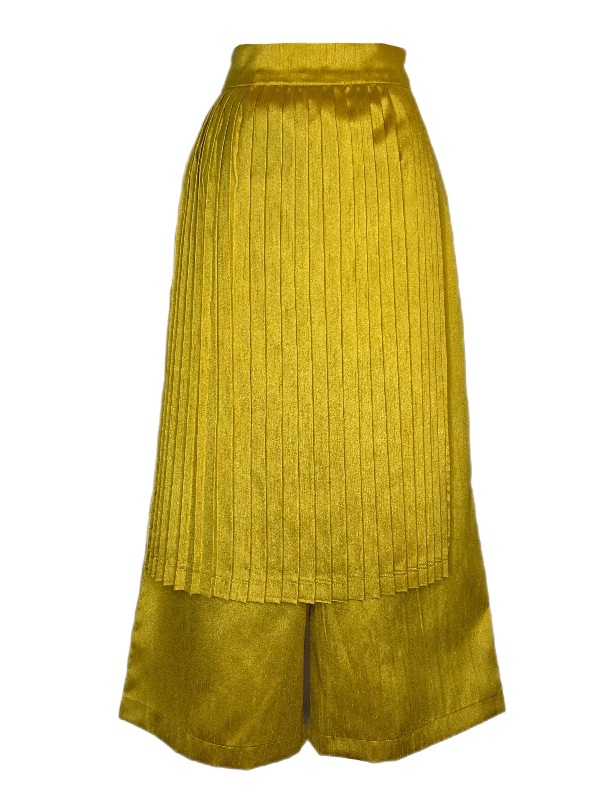 Zevelyn Jean Emerson Pleated Cropped Pant Emerson Pleated Cropped Pant Chartreuse