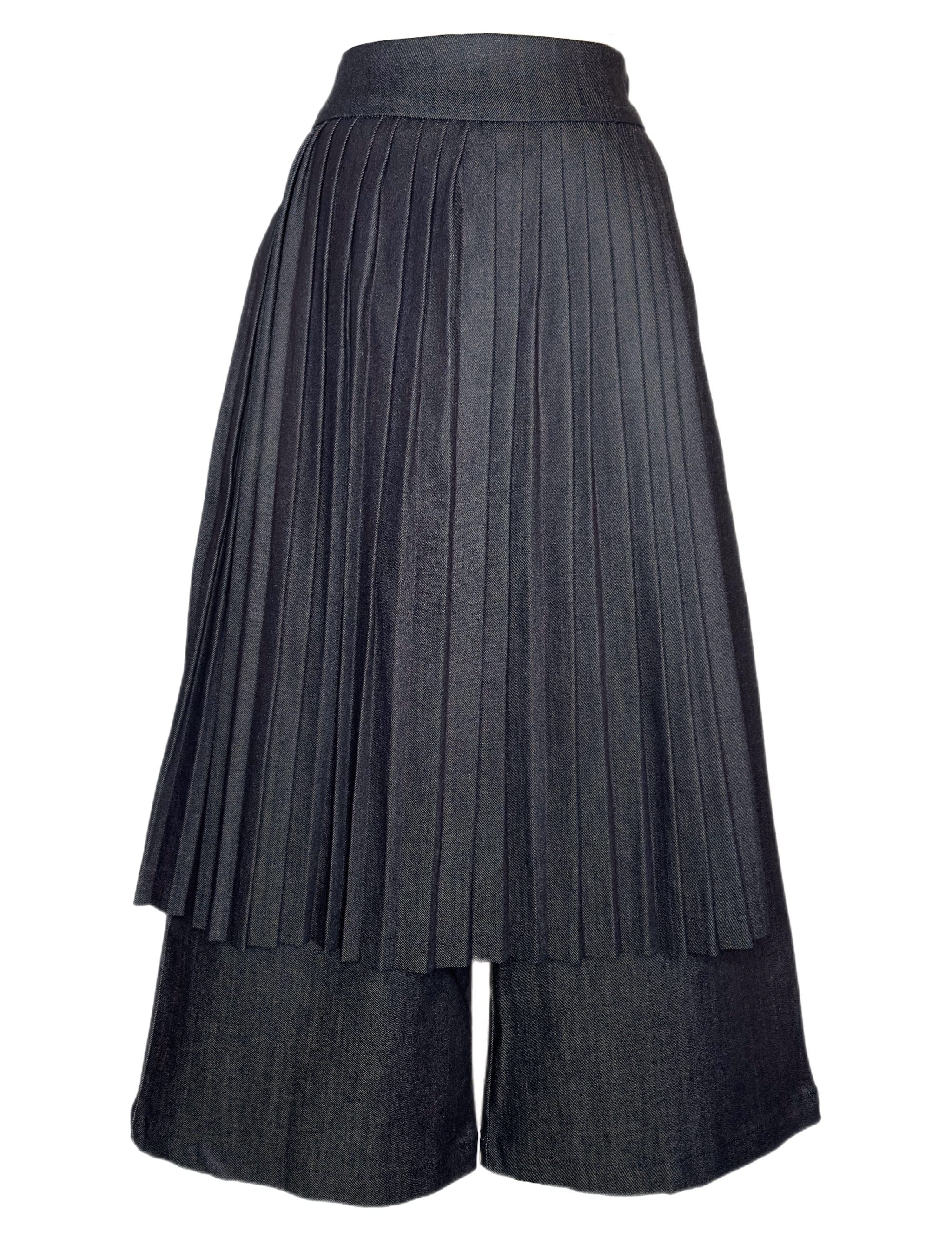 Zevelyn Jean Emerson Pleated Cropped Pant Emerson Pleated Cropped Pant Classic Denim