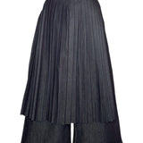 Zevelyn Jean Emerson Pleated Cropped Pant Emerson Pleated Cropped Pant Midnight Blue Denim