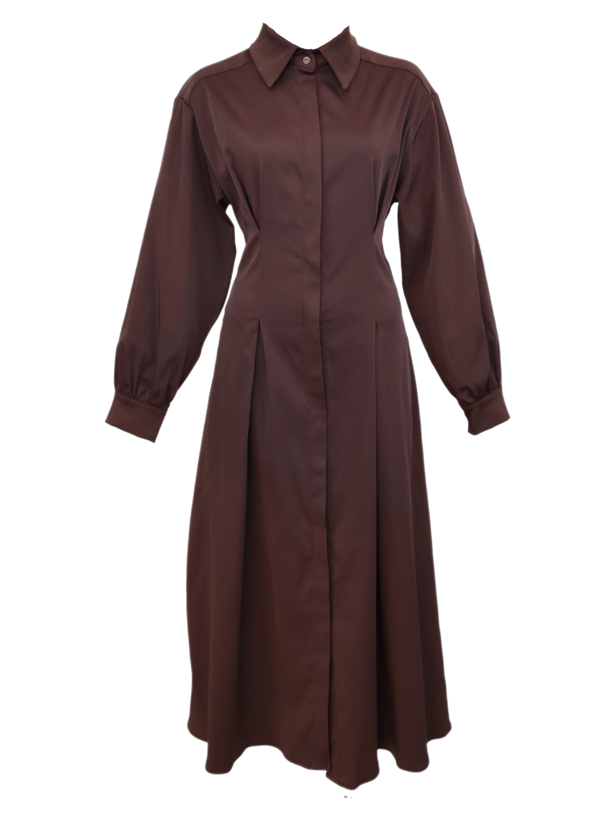 Zevelyn Jean Evoree Maxi Dress Evoree Maxi Shirtdress Brown