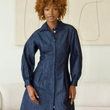 Zevelyn Jean Evoree Maxi Dress Evoree Maxi Shirtdress Dark Denim